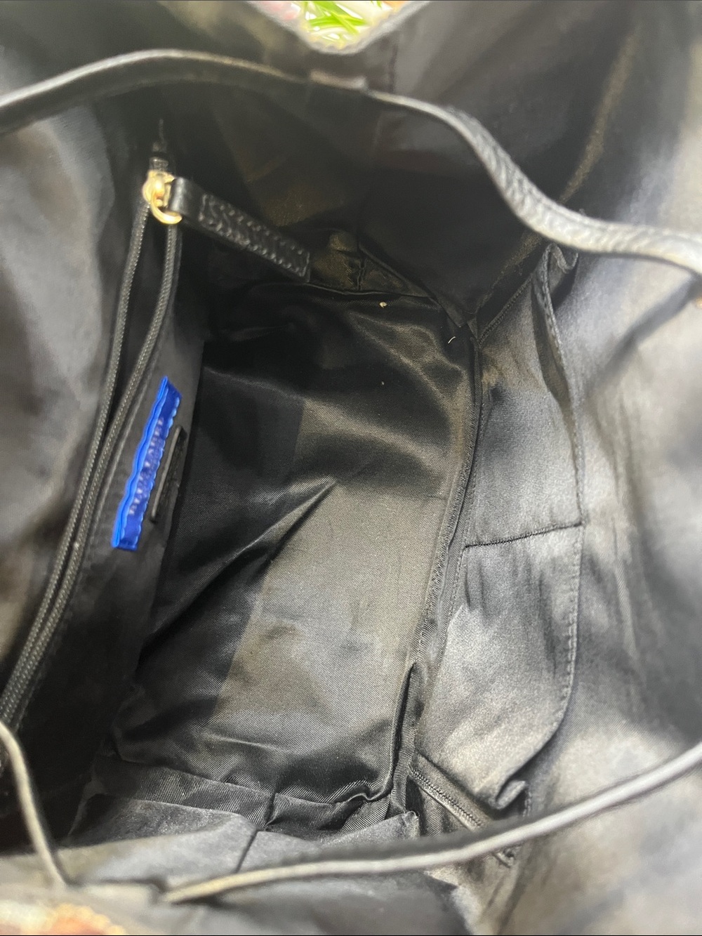 Burberry Blue Label Multicolor Plaid Drawstring Backpack - Picture 13 of 15